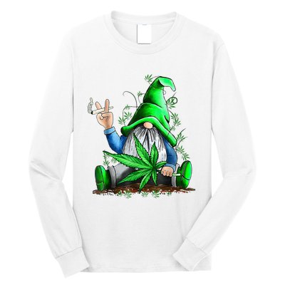 Funny Weed Gnome Cannabis Marijuana Long Sleeve Shirt