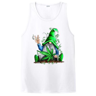 Funny Weed Gnome Cannabis Marijuana PosiCharge Competitor Tank