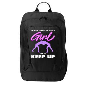 Funny Wrestler Gift Cool Female Wrestling Lover Athlete Gift City Backpack