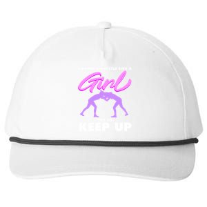 Funny Wrestler Gift Cool Female Wrestling Lover Athlete Gift Snapback Five-Panel Rope Hat