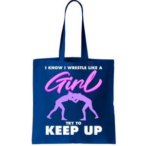 Funny Wrestler Gift Cool Female Wrestling Lover Athlete Gift Tote Bag