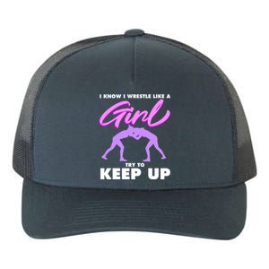 Funny Wrestler Gift Cool Female Wrestling Lover Athlete Gift Yupoong Adult 5-Panel Trucker Hat