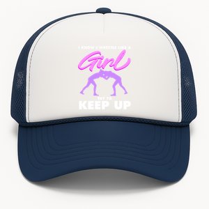 Funny Wrestler Gift Cool Female Wrestling Lover Athlete Gift Trucker Hat