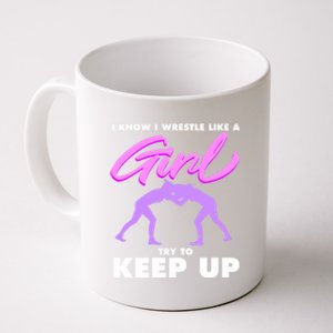 Funny Wrestler Gift Cool Female Wrestling Lover Athlete Gift Coffee Mug