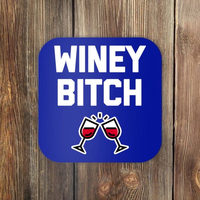 Funny Wine Gift: Winey Bitch Funny Gift Funny Saying Cute Wine Great Gift Coaster