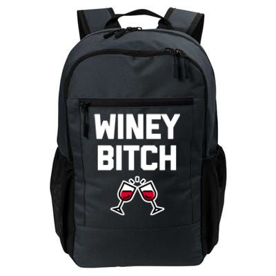 Funny Wine Gift: Winey Bitch Funny Gift Funny Saying Cute Wine Great Gift Daily Commute Backpack