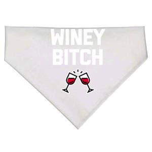 Funny Wine Gift: Winey Bitch Funny Gift Funny Saying Cute Wine Great Gift USA-Made Doggie Bandana