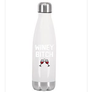 Funny Wine Gift: Winey Bitch Funny Gift Funny Saying Cute Wine Great Gift Stainless Steel Insulated Water Bottle