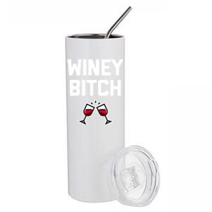 Funny Wine Gift: Winey Bitch Funny Gift Funny Saying Cute Wine Great Gift Stainless Steel Tumbler