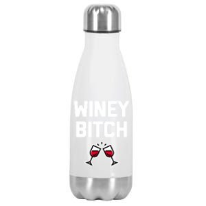 Funny Wine Gift: Winey Bitch Funny Gift Funny Saying Cute Wine Great Gift Stainless Steel Insulated Water Bottle