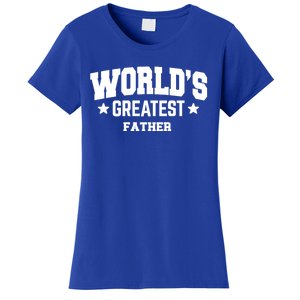 Father Worlds Greatest Black Cute Gift Women's T-Shirt