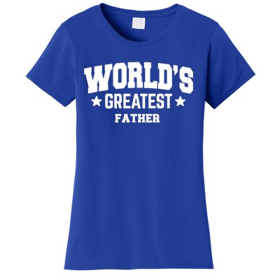 Father Worlds Greatest Black Cute Gift Women's T-Shirt