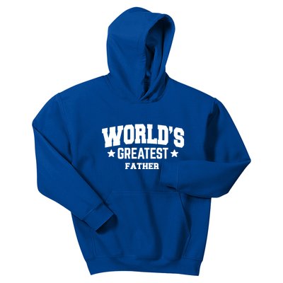 Father Worlds Greatest Black Cute Gift Kids Hoodie