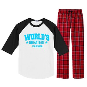 Father Worlds Greatest Blue Gift Raglan Sleeve Pajama Set