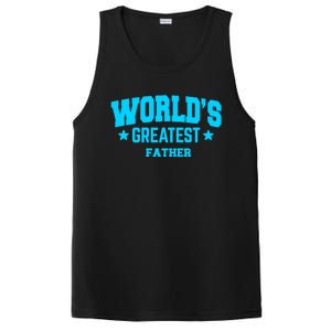 Father Worlds Greatest Blue Gift PosiCharge Competitor Tank