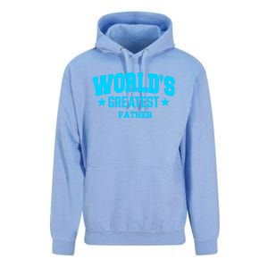 Father Worlds Greatest Blue Gift Unisex Surf Hoodie