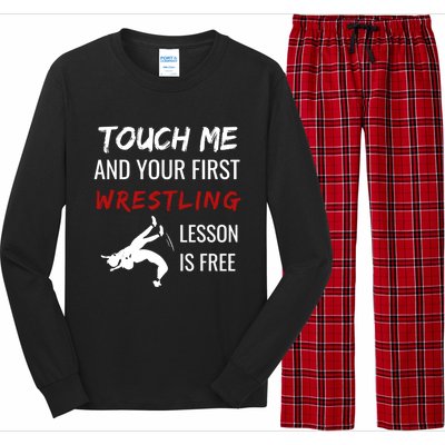 Funny Wrestling Gift Wrestling Coach Sports Great Gift Cute Gift Long Sleeve Pajama Set