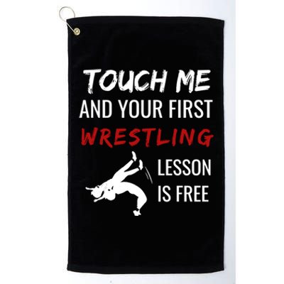 Funny Wrestling Gift Wrestling Coach Sports Great Gift Cute Gift Platinum Collection Golf Towel