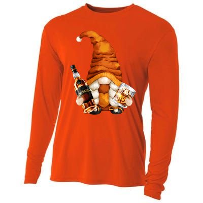 Funny Whisky Gnome For Who Loves Ing Whiskey Gift Cooling Performance Long Sleeve Crew