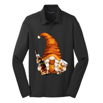 Funny Whisky Gnome For Who Loves Ing Whiskey Gift Silk Touch Performance Long Sleeve Polo