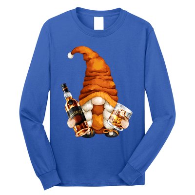 Funny Whisky Gnome For Who Loves Ing Whiskey Gift Long Sleeve Shirt