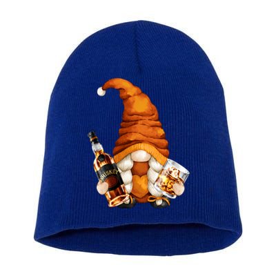 Funny Whisky Gnome For Who Loves Ing Whiskey Gift Short Acrylic Beanie