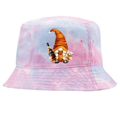 Funny Whisky Gnome For Who Loves Ing Whiskey Gift Tie-Dyed Bucket Hat