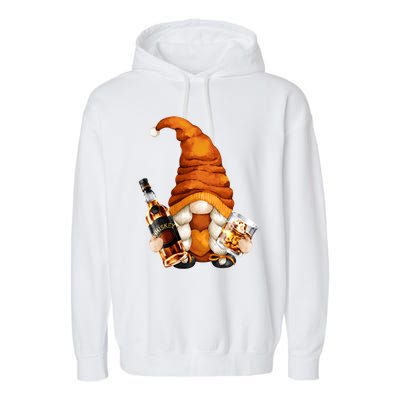 Funny Whisky Gnome For Who Loves Ing Whiskey Gift Garment-Dyed Fleece Hoodie