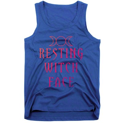 Funny Wiccan Goddess Moon Resting Witch Face Pagan Gift Tank Top