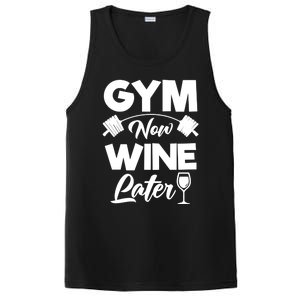 Funny Workout Gym Now Wine Later Gym Great Gift PosiCharge Competitor Tank