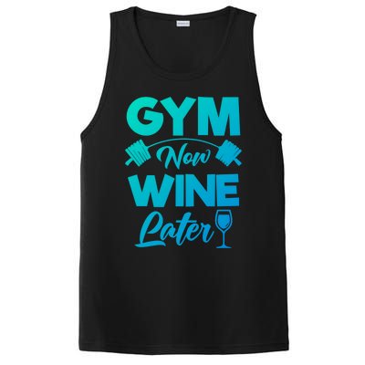 Funny Workout Gym Now Wine Later Gym Great Gift PosiCharge Competitor Tank