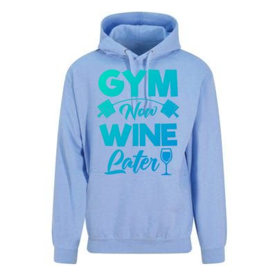 Funny Workout Gym Now Wine Later Gym Great Gift Unisex Surf Hoodie