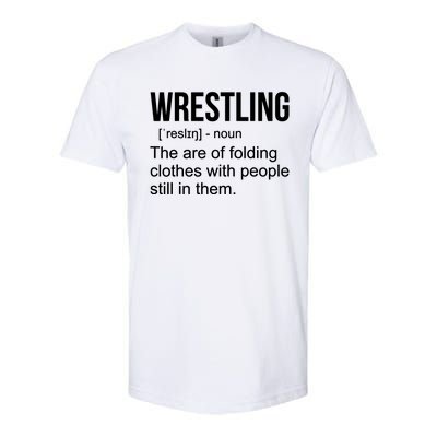 Funny Wrestling Gift For Men Boys Wrestling Definition Gift Softstyle® CVC T-Shirt