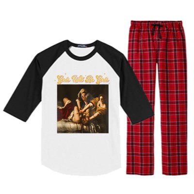 Feminism Women Girl Will Be Girl Judith Holofernes Funny Raglan Sleeve Pajama Set