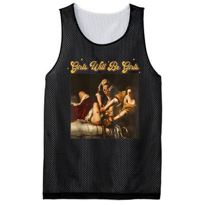 Feminism Women Girl Will Be Girl Judith Holofernes Funny Mesh Reversible Basketball Jersey Tank