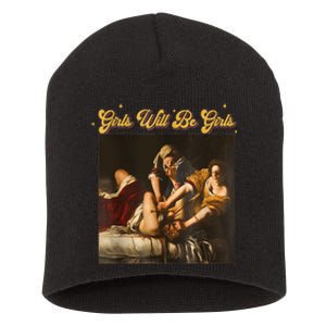 Feminism Women Girl Will Be Girl Judith Holofernes Funny Short Acrylic Beanie