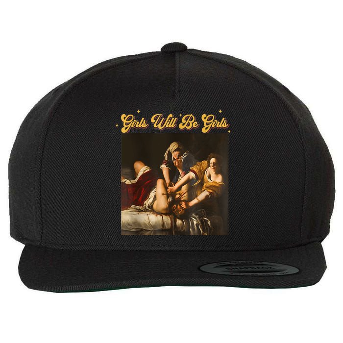 Feminism Women Girl Will Be Girl Judith Holofernes Funny Wool Snapback Cap