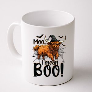 Funny Witch Highland Cow Halloween Costume Moo I Mean Boo Sweat Coffee Mug