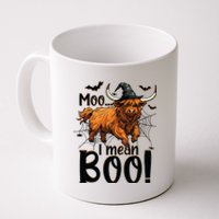 Funny Witch Highland Cow Halloween Costume Moo I Mean Boo Sweat Coffee Mug