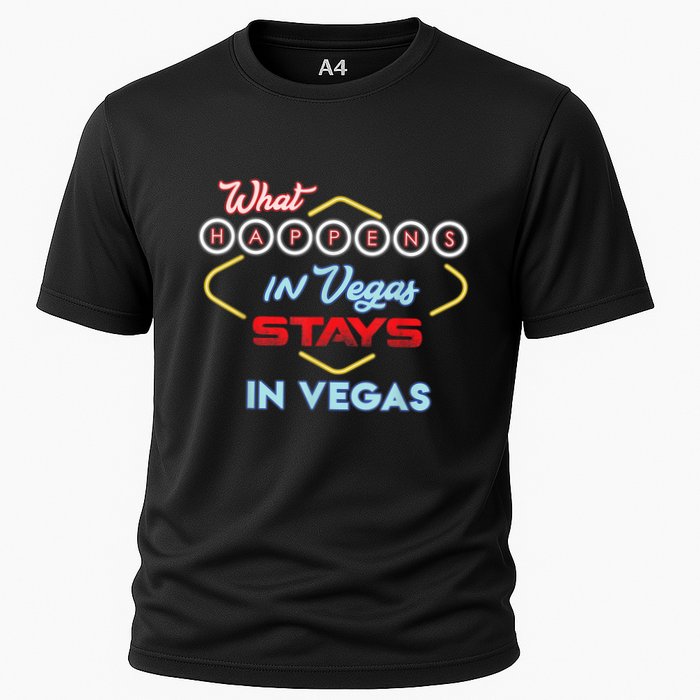 Funny What Happens In Vegas Stays In Vegas Gift Cooling Performance Crew T-Shirt
