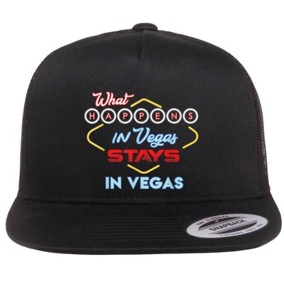 Funny What Happens In Vegas Stays In Vegas Gift Flatbill Hat