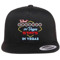 Funny What Happens In Vegas Stays In Vegas Gift Flatbill Hat