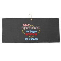 Funny What Happens In Vegas Stays In Vegas Gift Large Microfiber Waffle Golf Towel