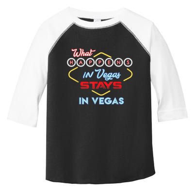 Funny What Happens In Vegas Stays In Vegas Gift Toddler Fine Jersey T-Shirt