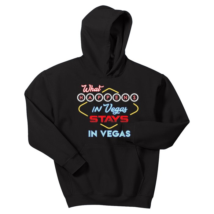 Funny What Happens In Vegas Stays In Vegas Gift Kids Hoodie