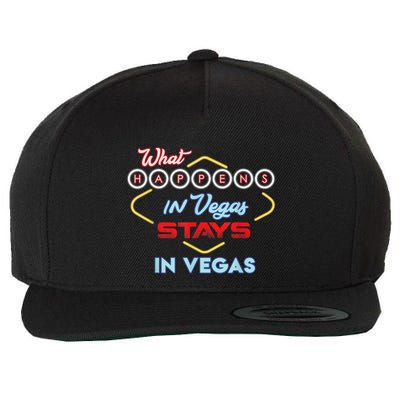 Funny What Happens In Vegas Stays In Vegas Gift Wool Snapback Cap