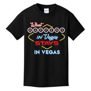 Funny What Happens In Vegas Stays In Vegas Gift Kids T-Shirt