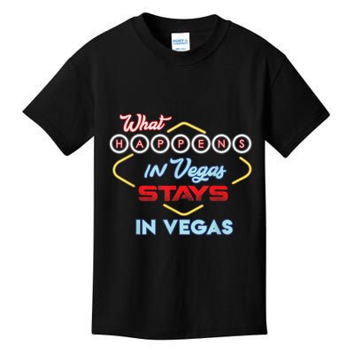 Funny What Happens In Vegas Stays In Vegas Gift Kids T-Shirt