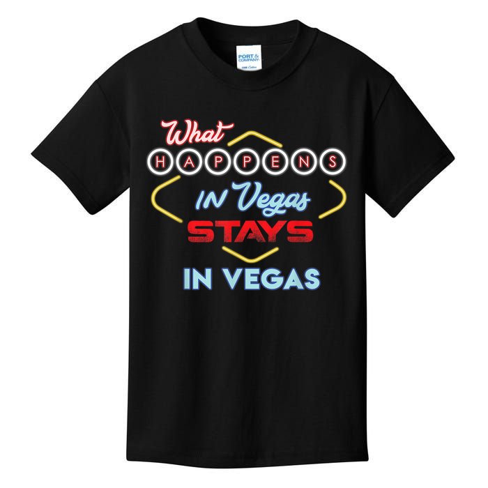 Funny What Happens In Vegas Stays In Vegas Gift Kids T-Shirt