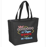 Funny What Happens In Vegas Stays In Vegas Gift Zip Tote Bag